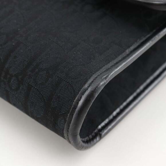 CHRISTIAN DIOR Vintage Black Canvas Shoulder Bag main image 2